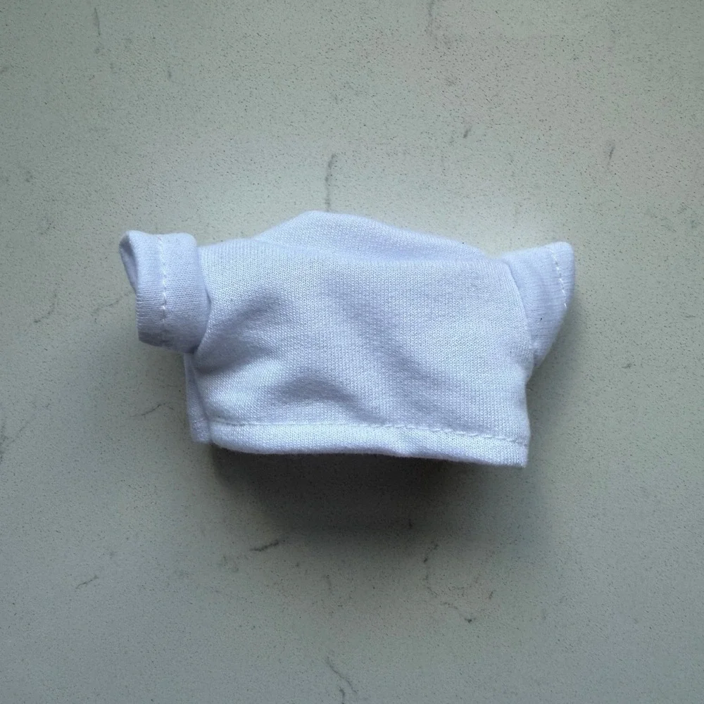 Labubu Doll White Streetwear‎ Tee – Red Box Logo Style Mini Shirt Outfit